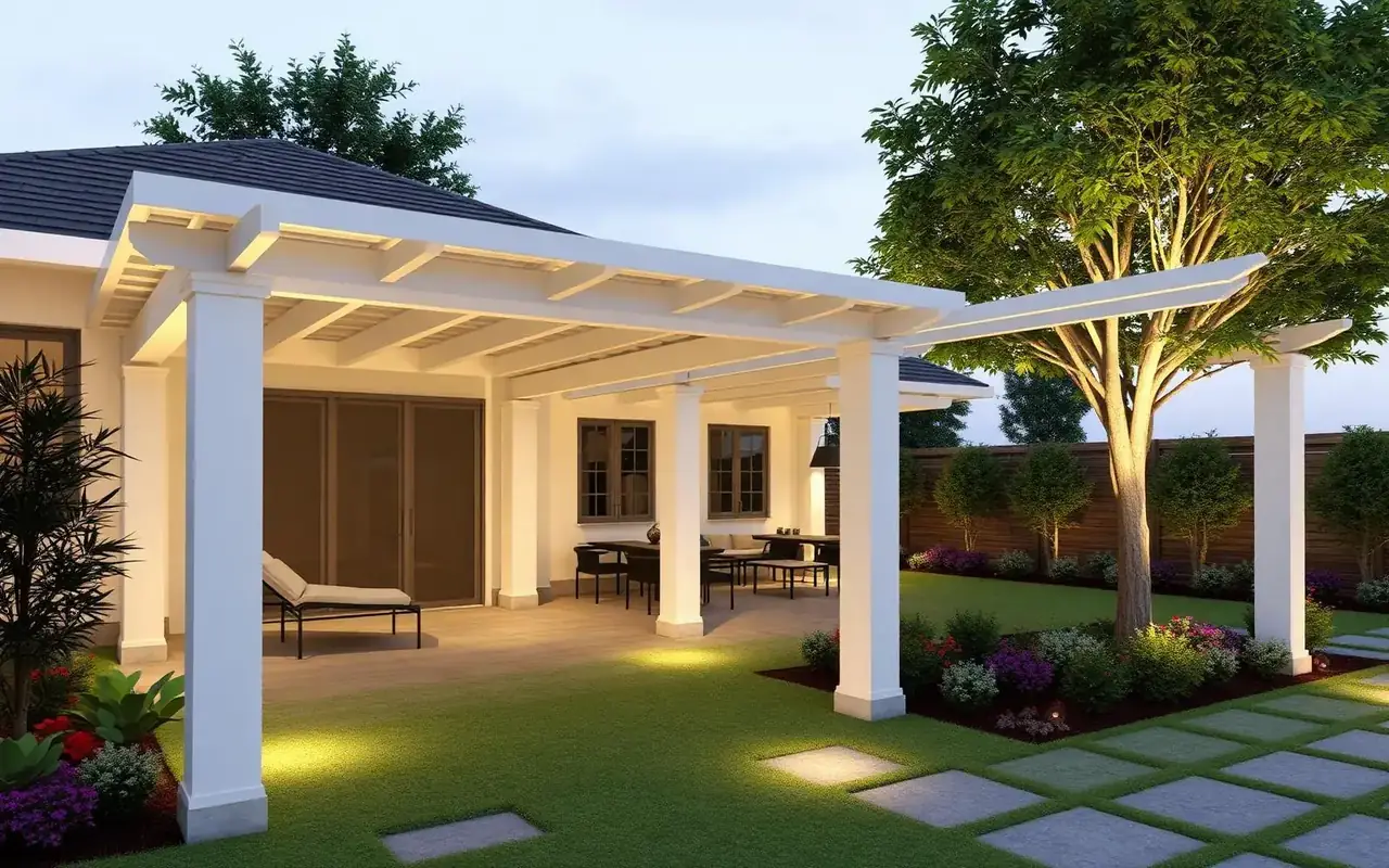 외부 공간 3D 설계 렌더링